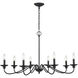 Delvona 8 Light 37.5 inch Matte Black Chandelier Ceiling Light